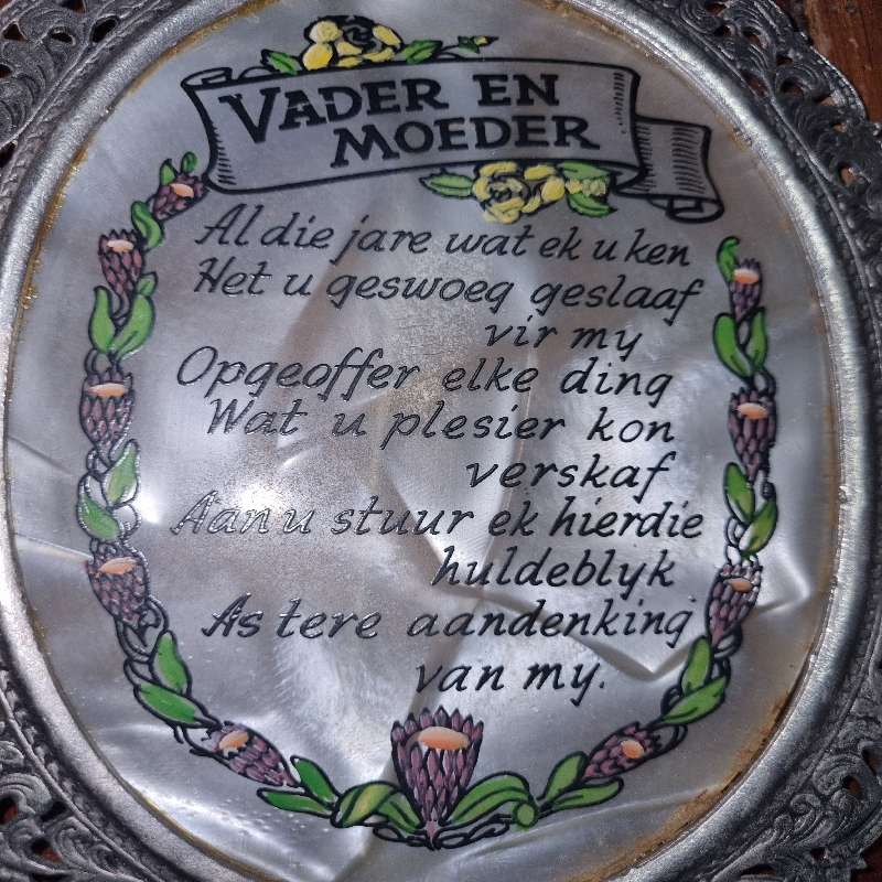 Vintage Vader en Moeder framed
