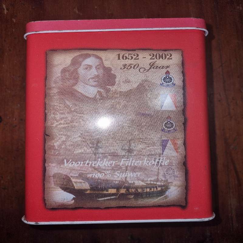 Vintage Hou Koers Voortrekker Koffie Blik - Great Condition