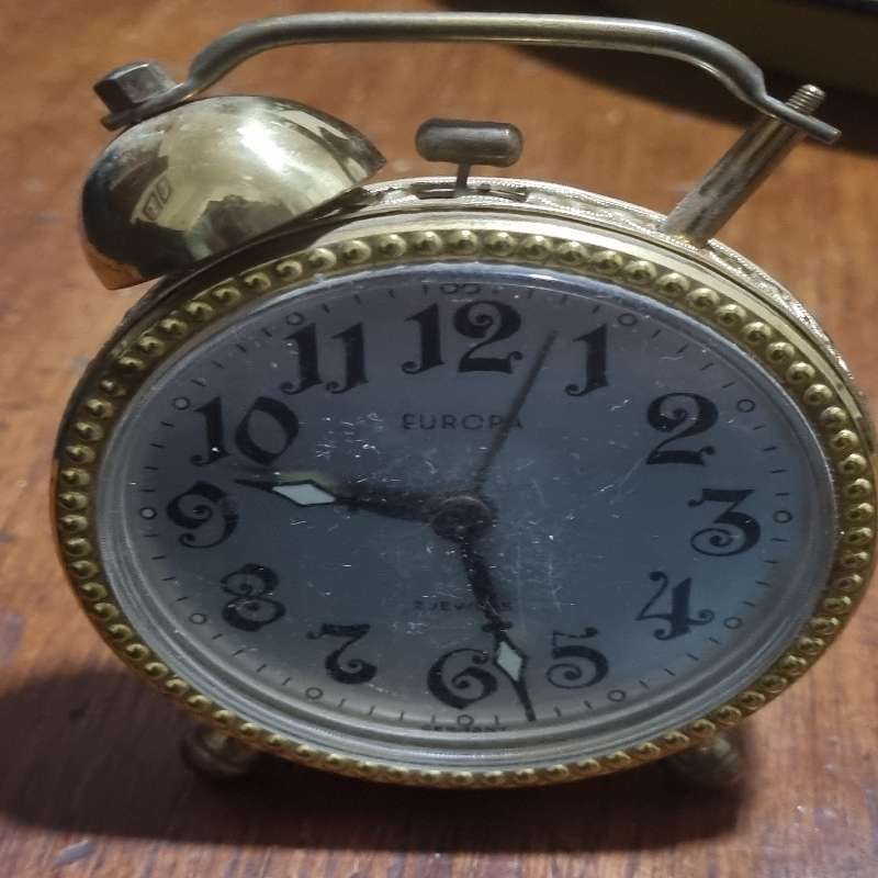 Europa 2 Jewels Germany alarm clock - Working but missing one gong - What you see is what you get