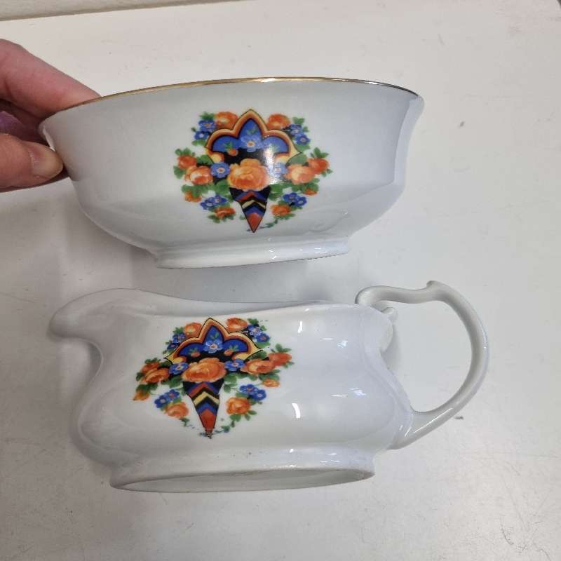 Phoenix China Checho-Slovakia Sugar Pot and Milk Jug Set