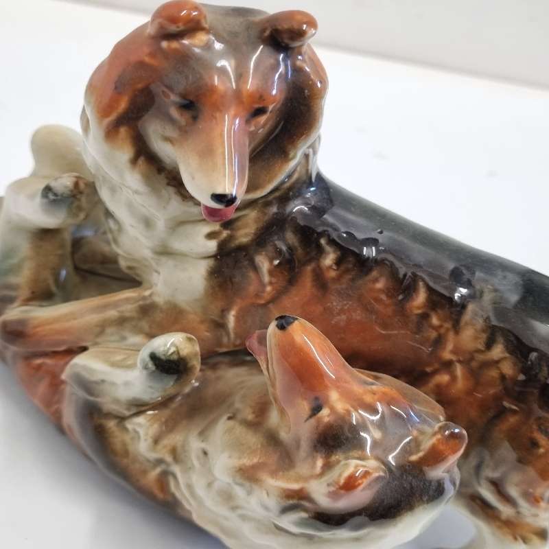 Vintage Capri Hand painted dog figurine