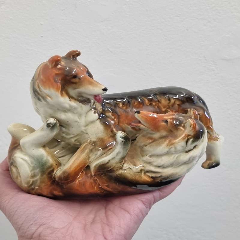 Vintage Capri Hand painted dog figurine