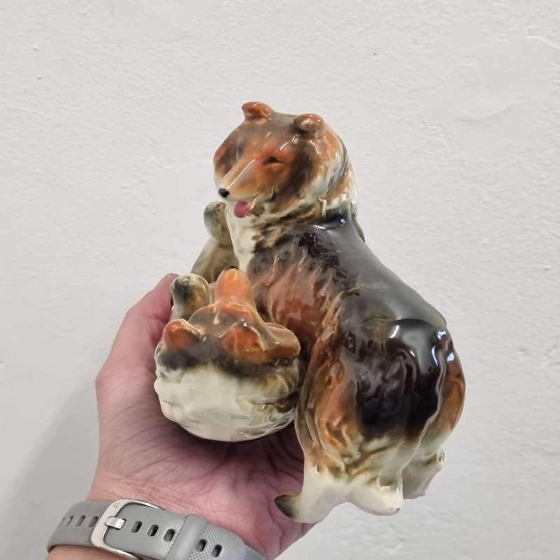 Vintage Capri Hand painted dog figurine