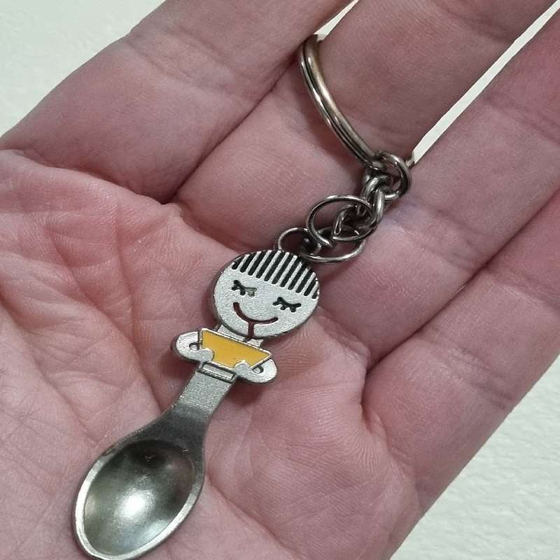 Spoon shaped keyring