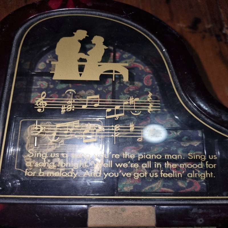 Vintage Piano Man Music box / Musical Jewellery Box - Piano Shaped