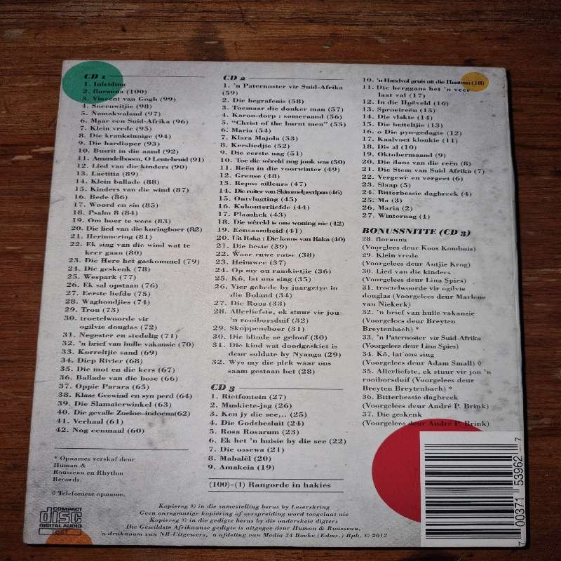 Die gewildste Afrikaanse gedigte - 3 CD's