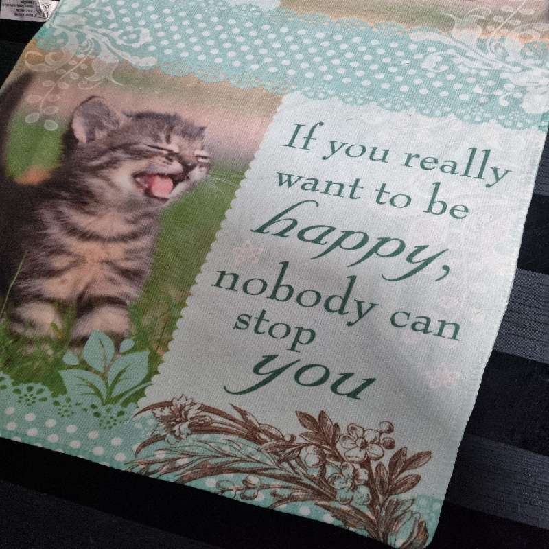Soft Kitchen Cloth with cat detail