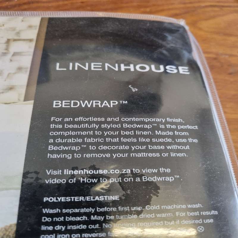 Linenhouse Single Bedwrap - White - 92 x 190