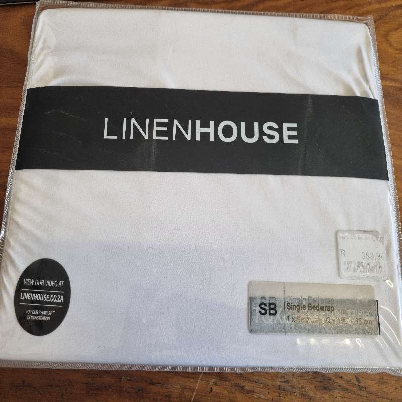 Linenhouse Single Bedwrap - White - 92 x 190