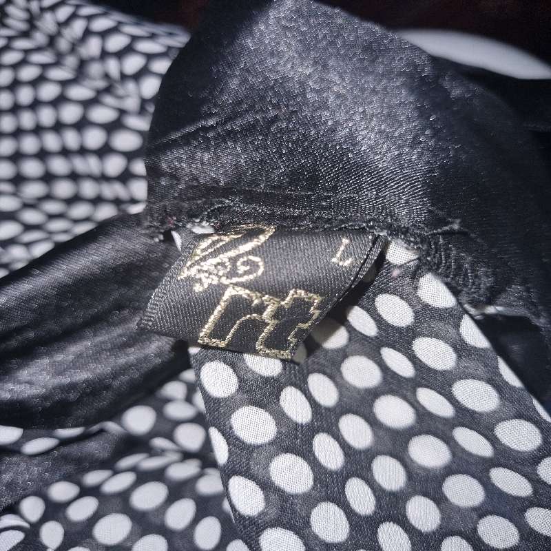 Black and White Dotted Dress - Size L