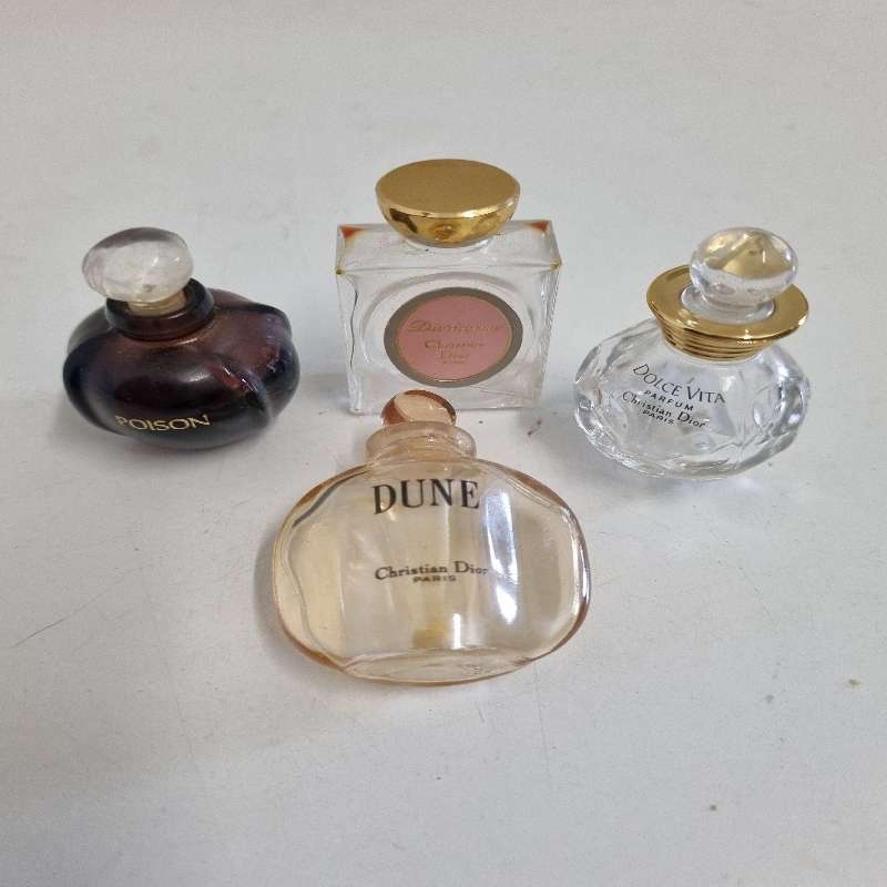 4 x Miniature Perfume bottles - Empty
