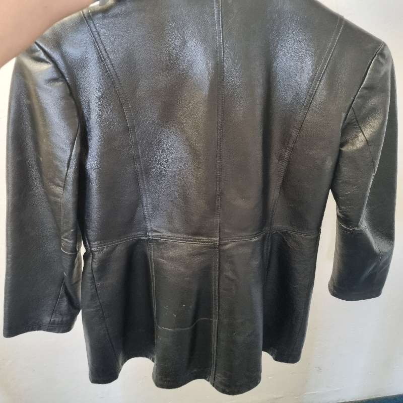 Black Leather Jacket - Size 32 - Great Condition - Truworths