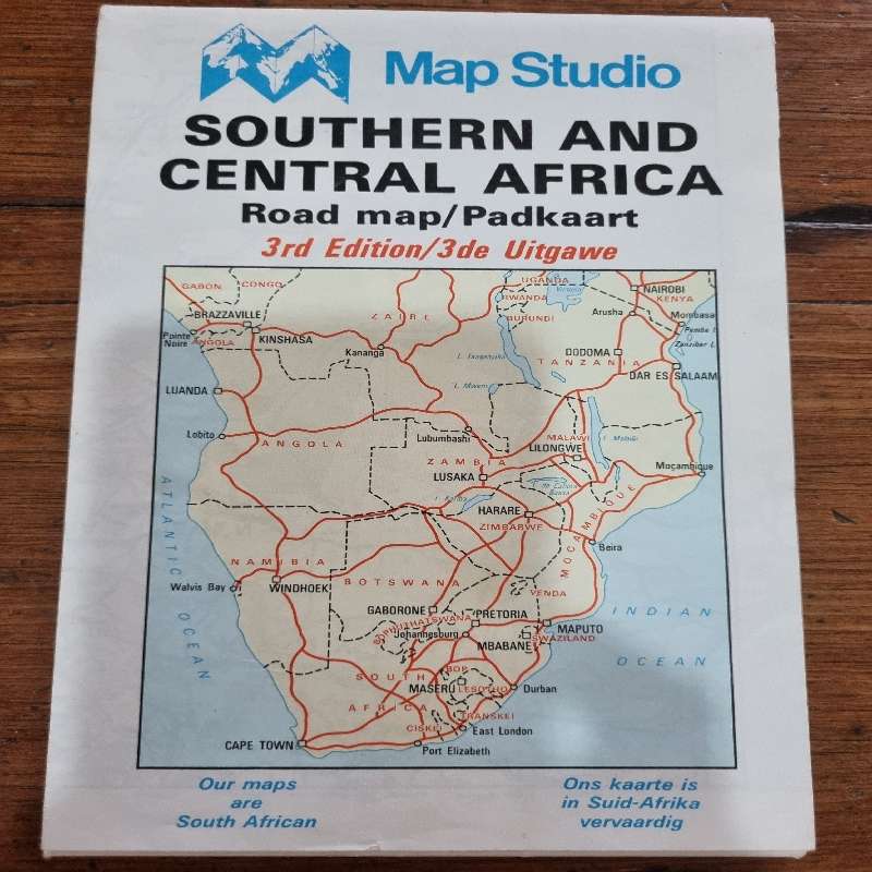 Southern and Central Africa Road map / Padkaart