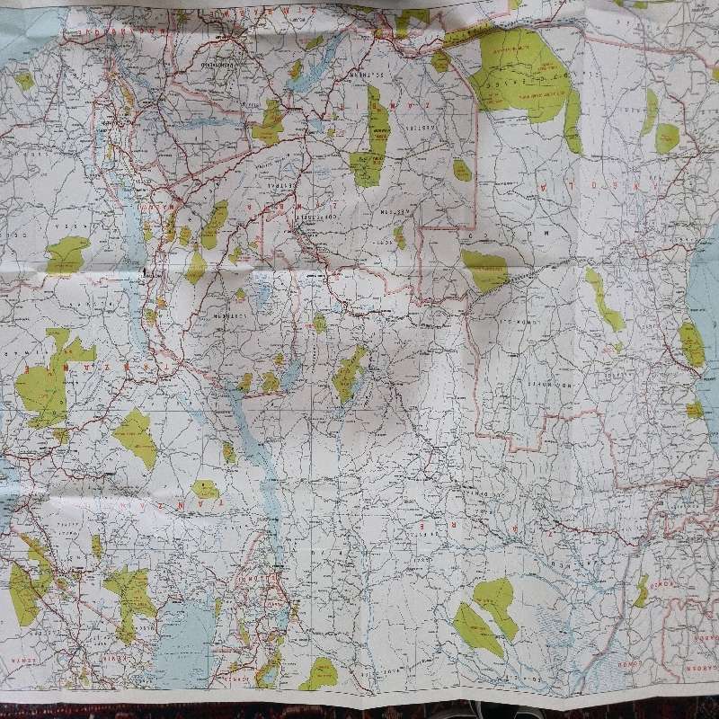 Southern and Central Africa Road map / Padkaart