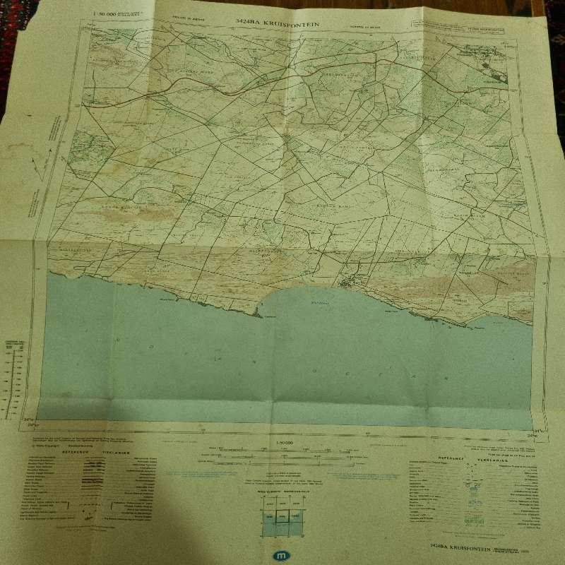 Vintage Kruisfontein Topographical Map - Scale 1:50 000 - 3424BA Kruisfontein