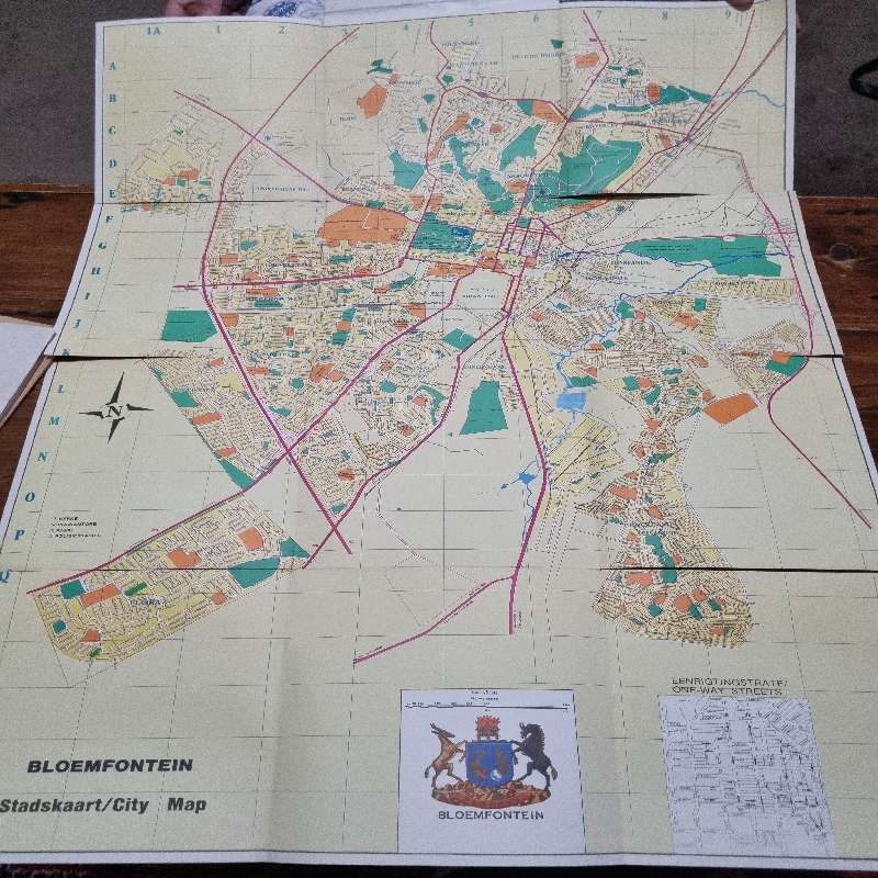 Vintage Street Plan of Bloemfontein