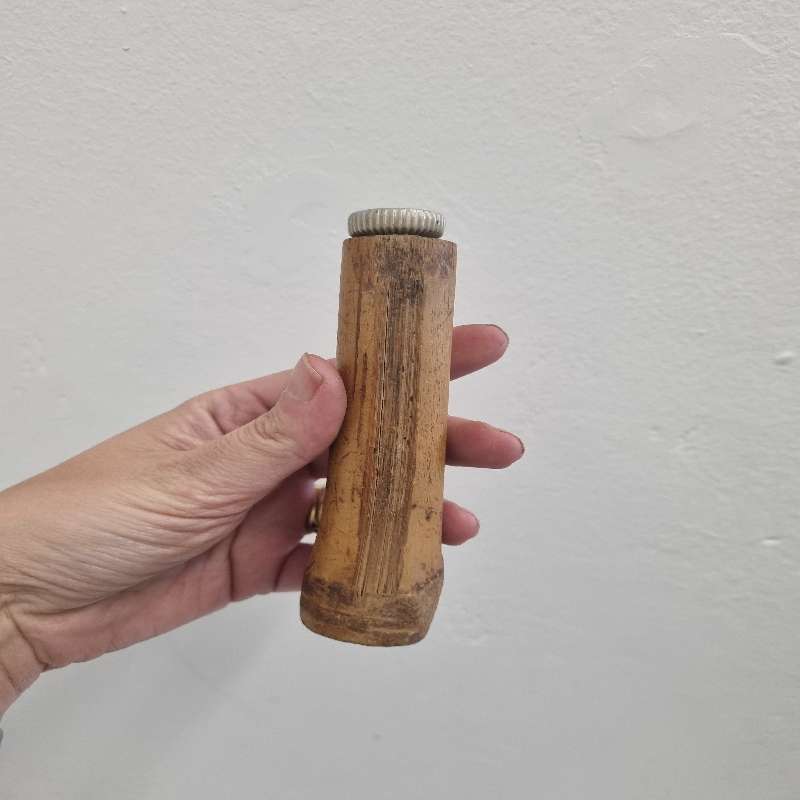 Vintage wooden container with R. Santhagens Stellenbosch lid