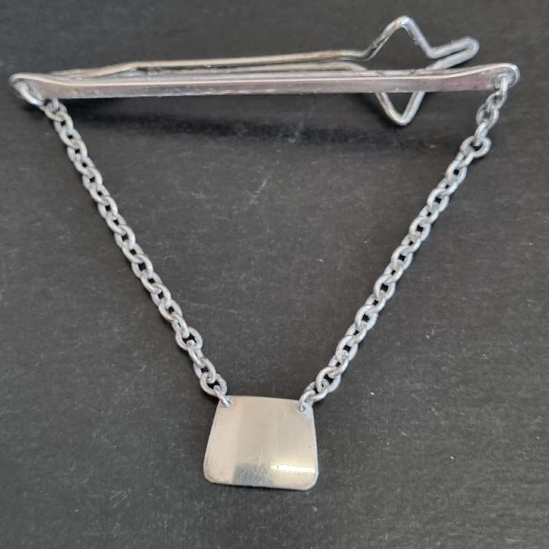 Vintage Silver stamped tieclip
