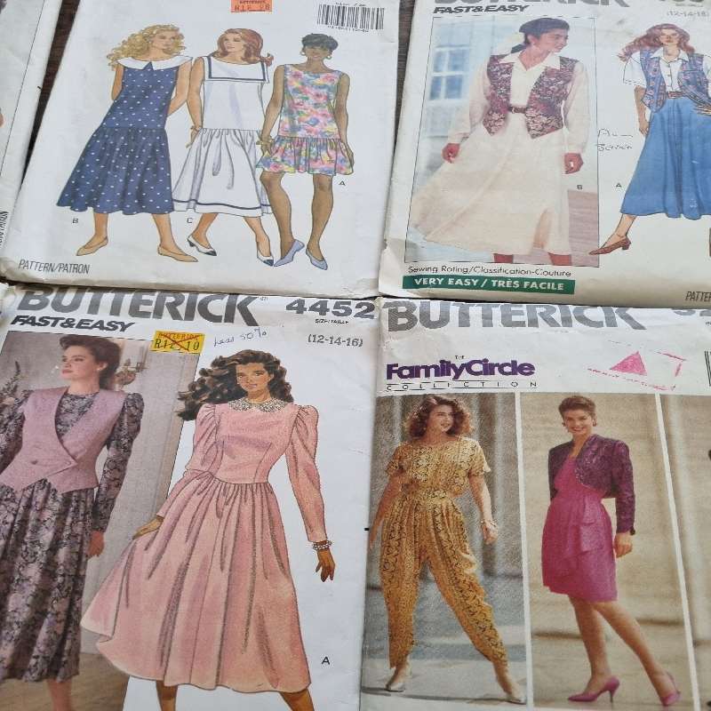 7 x Butterick Clothing patterns - Woman
