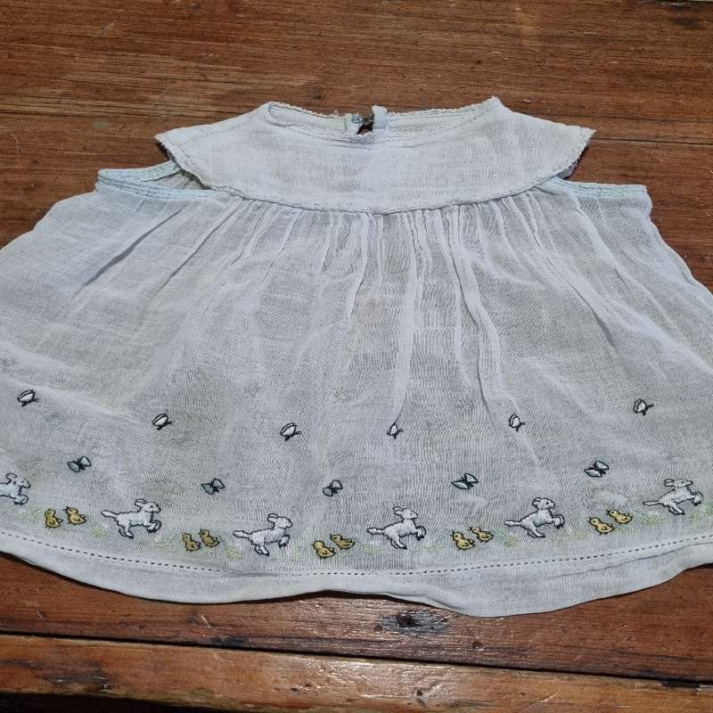 Vintage Doll Dress with beautiful embroidered detail