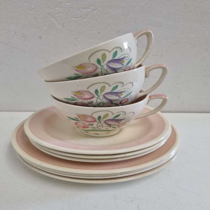 3 x Vintage Susie Cooper Trios - England