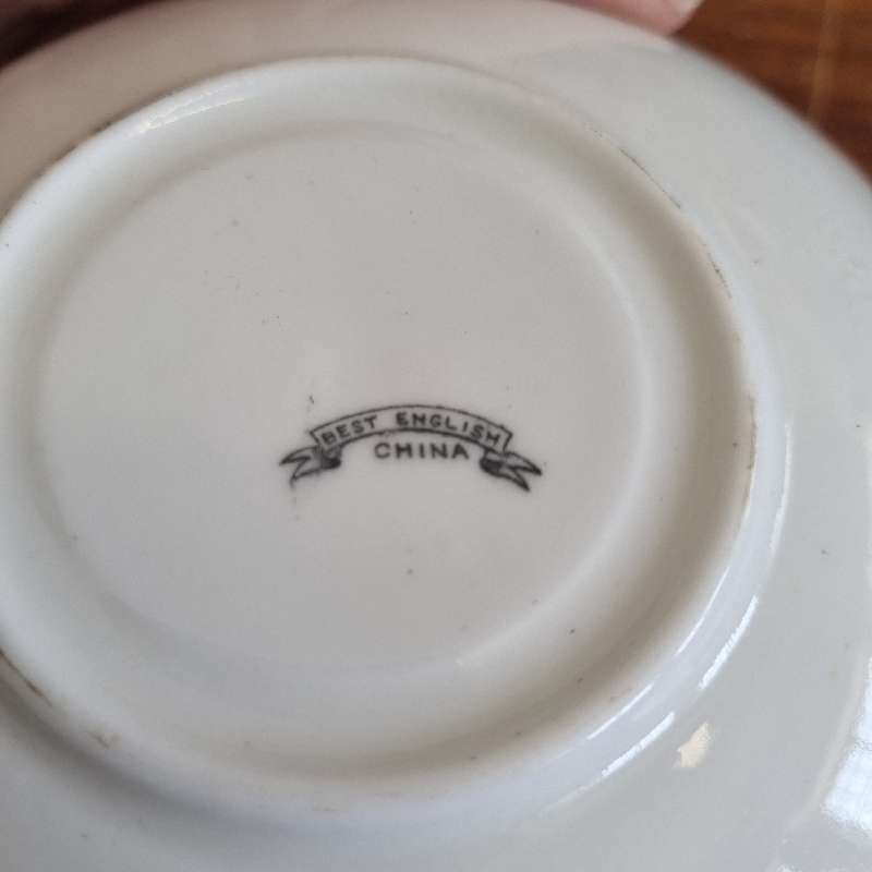 Vintage Best English China Saucer with Ned Ger Kerk Cradock