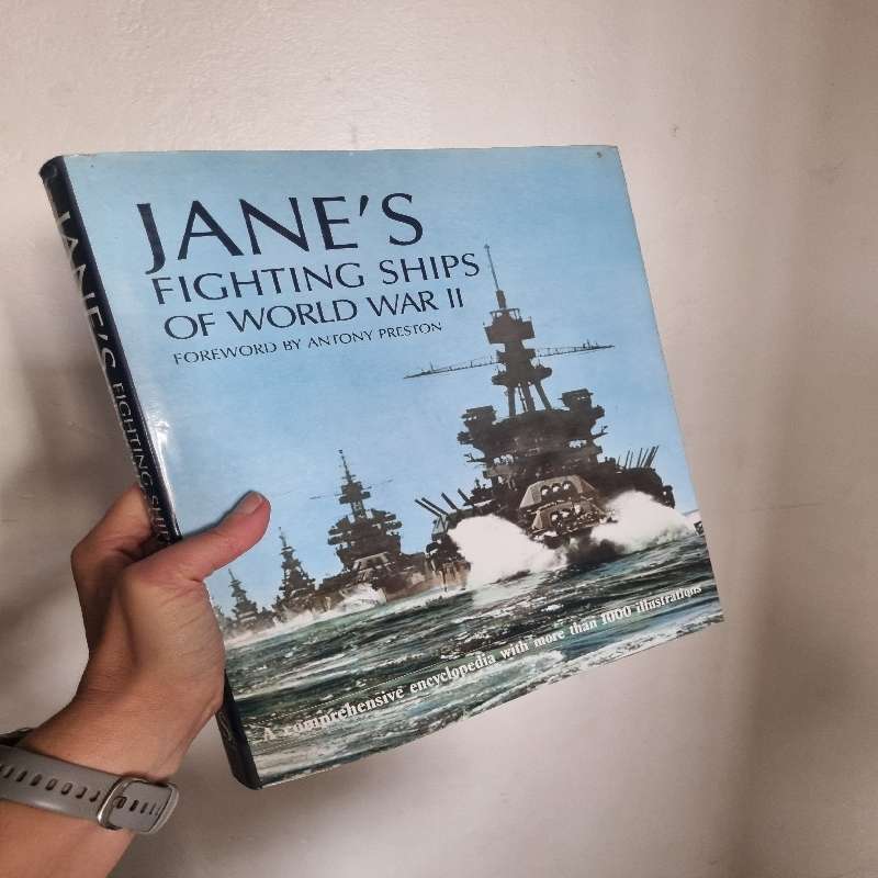 2 x Large Coffee Table Books - Jane's Fighting Ships of WWI and WWII