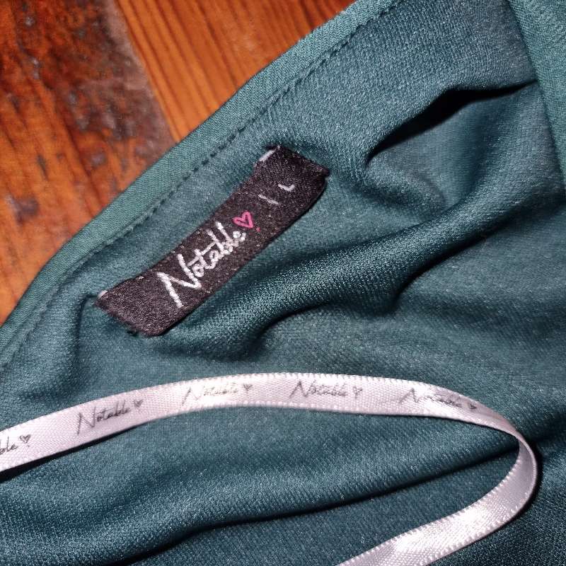 Bottle Green off shoulder dress by Notable - YDE - Size L