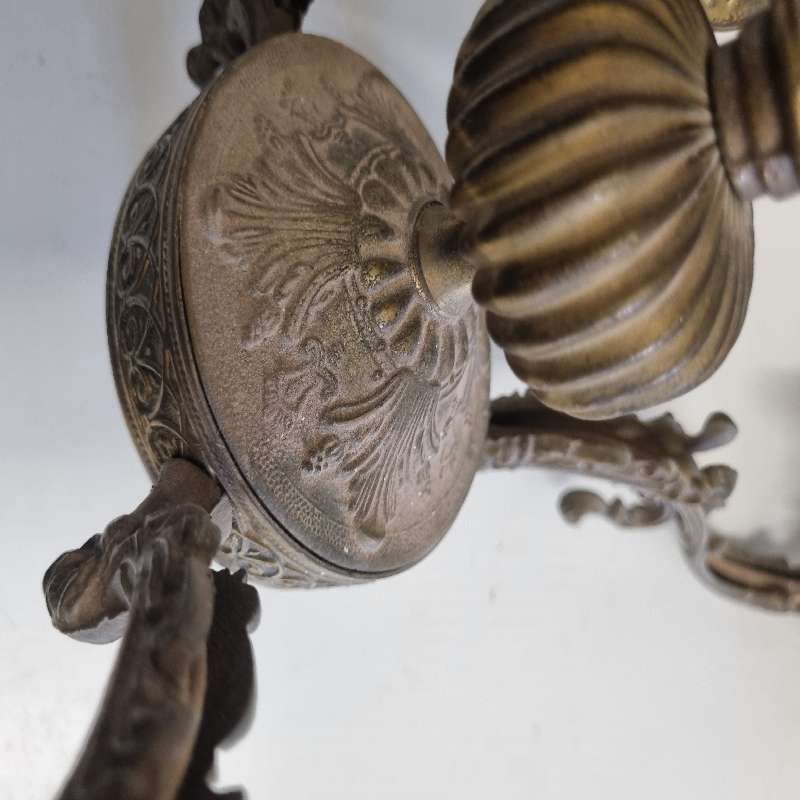 Vintage Brass Chandelier with beautiful detail
