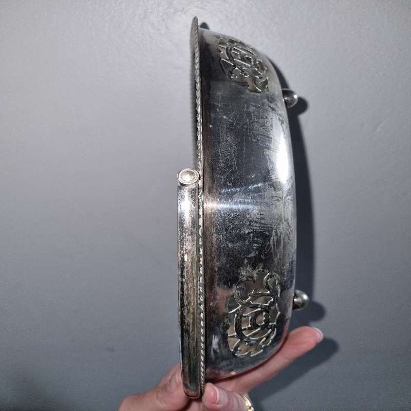 Vintage Silver Plated Tray / Dish with handle - Size - 28cm x 20cm