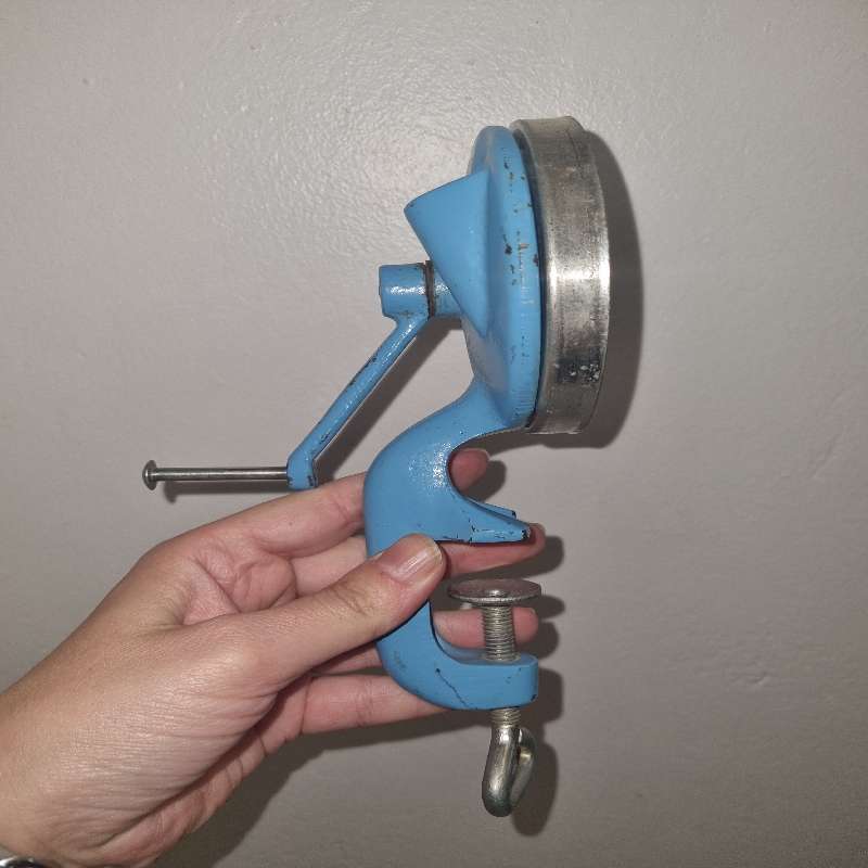 Vintage Metal Bean Slicer - Blue - Spong 632 Bean Slicer - Made in England