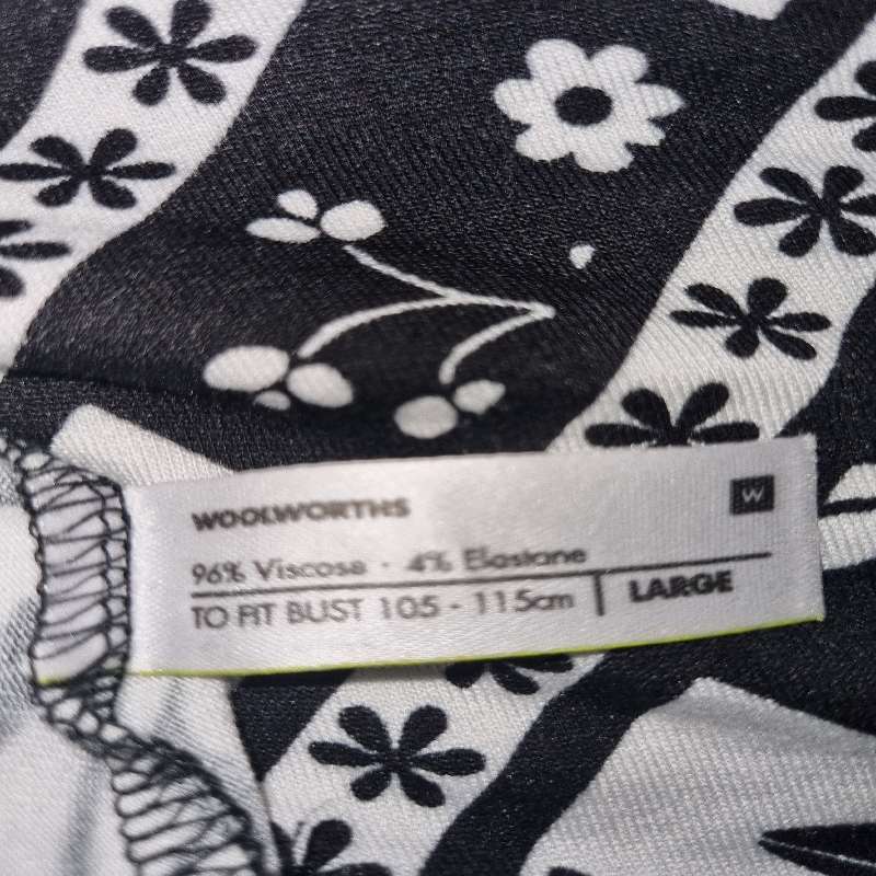 Beautiful Woolworths Long Black and white Dress - Size L
