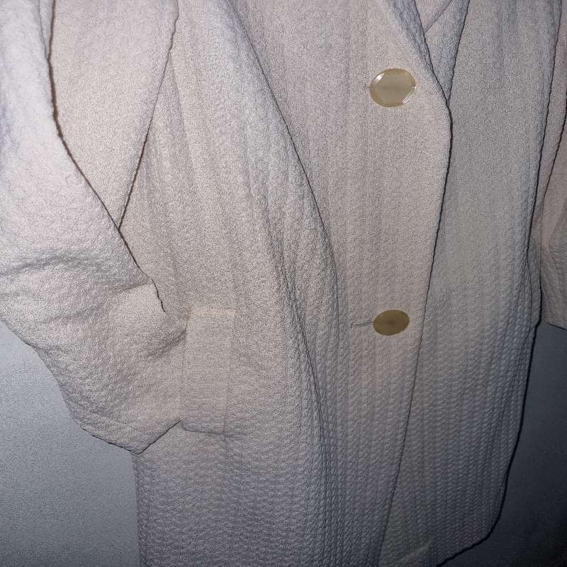 Beautiful Vintage Hand Crafted Cream Coat - Size M