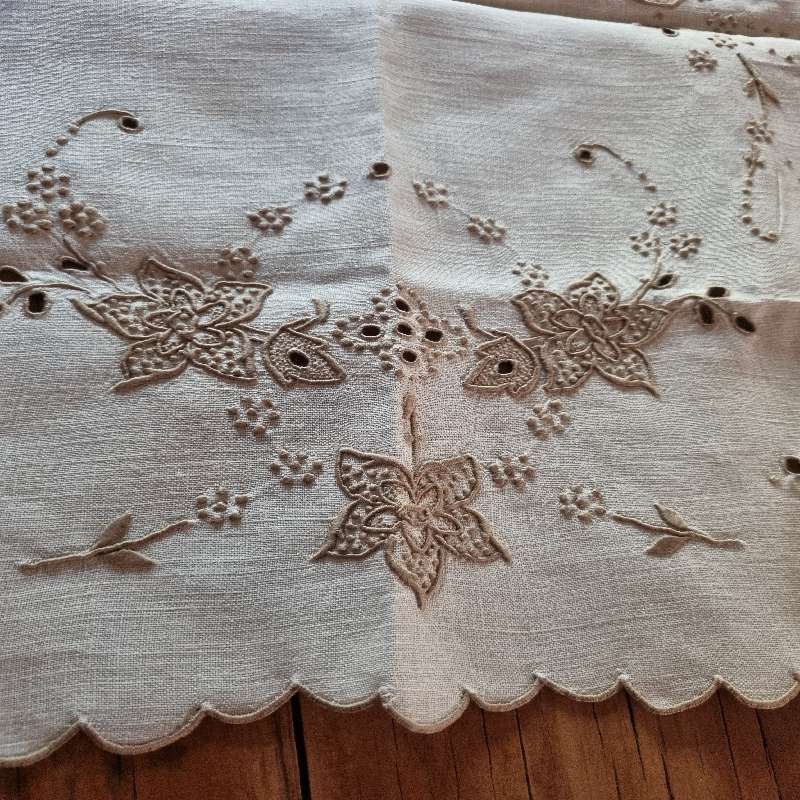 Vintage Embroidered Tea Tray Cloth - Just Beautiful!!