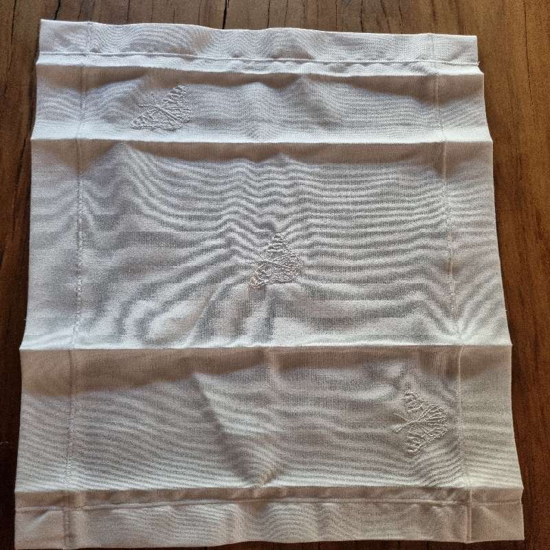 Tea Tray Cloth with Embroidered Butterfly Detail