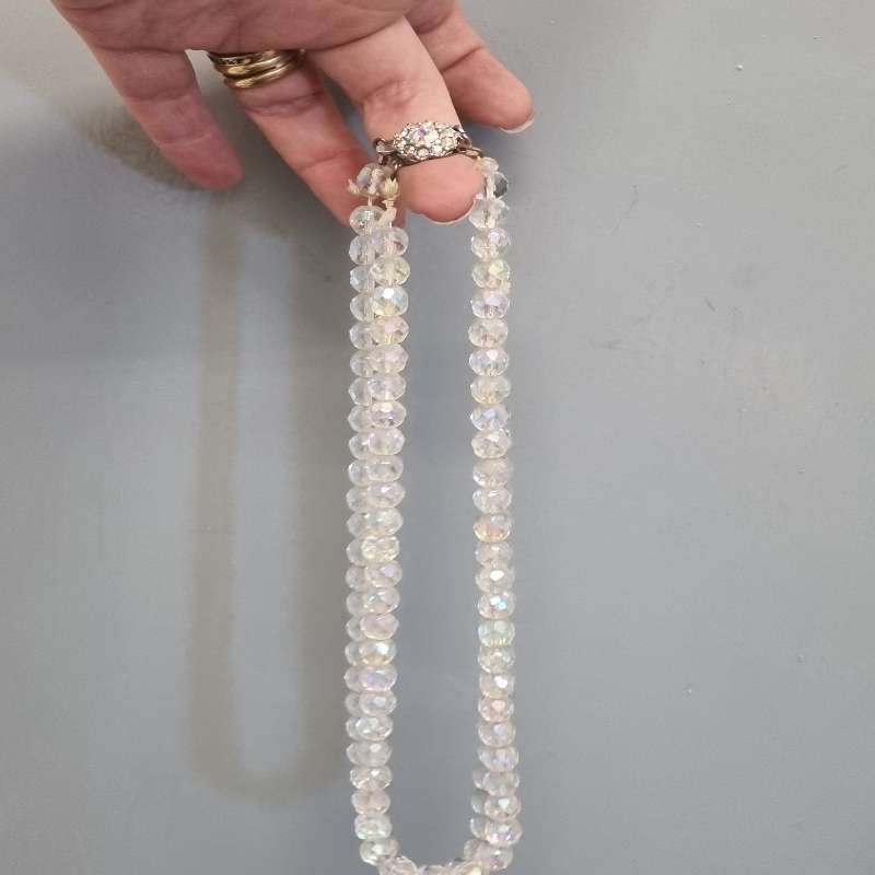 Beautiful Vintage Double String Necklace with stunning clasp