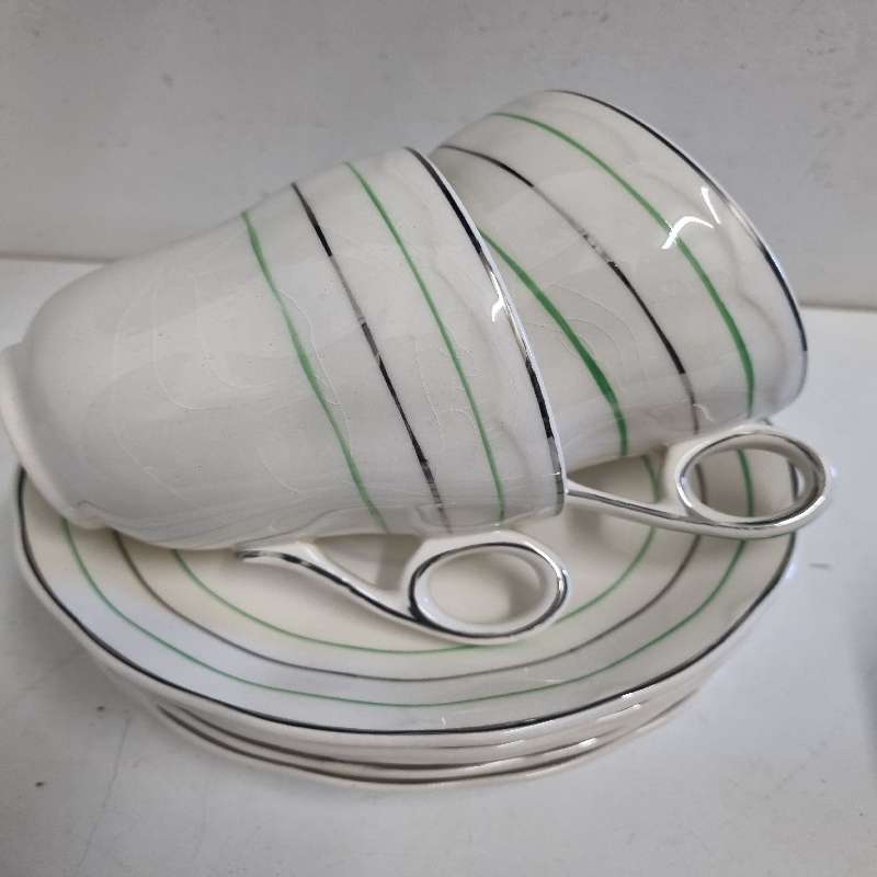 Vintage Grindley England Porcelain Cups and Saucers - 7 x Duo's