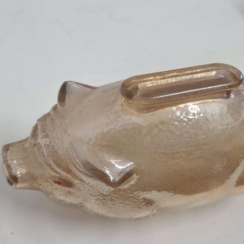 Vintage Carnival Glass Piggy Bank