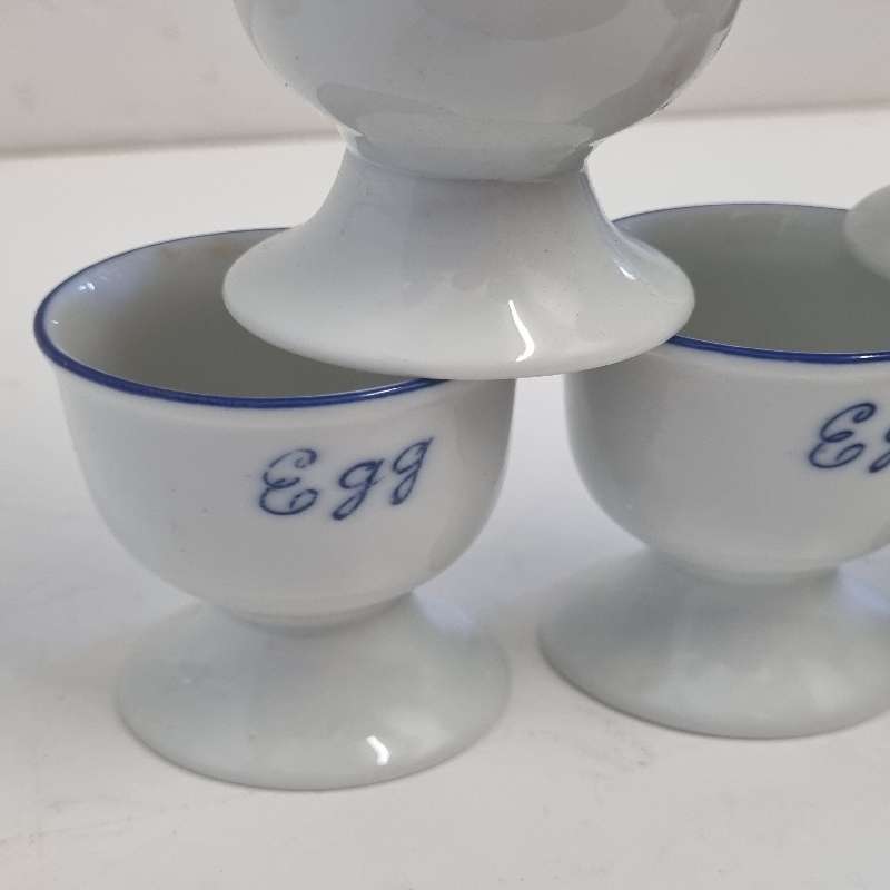 6 x Vintage Porcelain Egg Cups