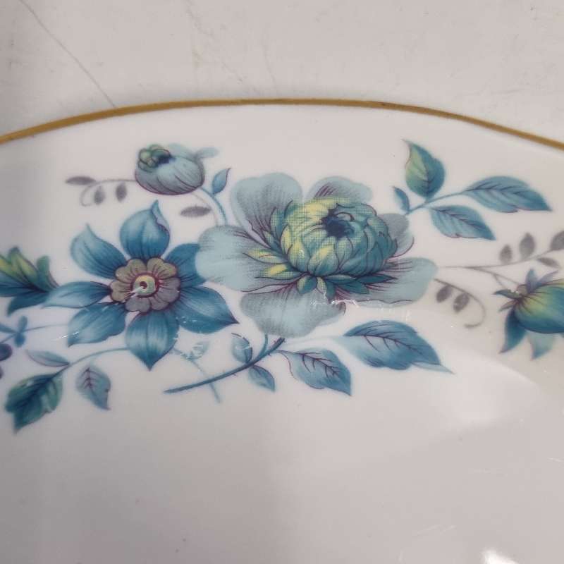Beautiful Queen Anne Trio with floral detail and gold trim