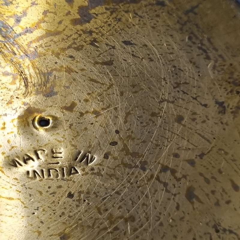 Vintage Miniature Brass Tray - Made in India - Diameter - 7.5cm