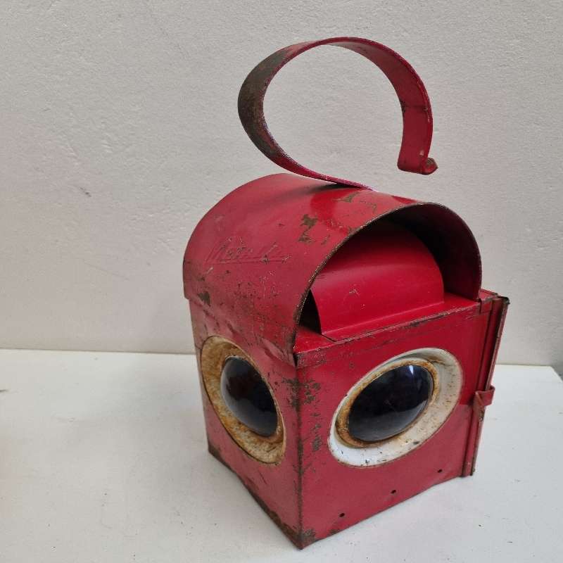 Vintage Red Metalix Railway Lamp