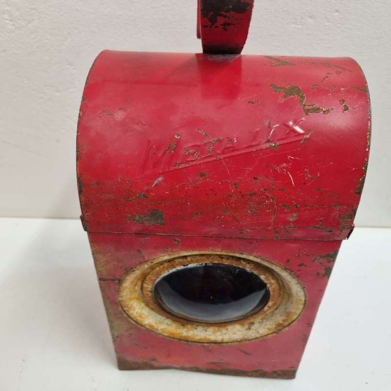Vintage Red Metalix Railway Lamp