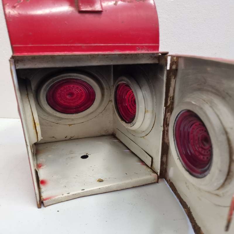 Vintage Red Metalix Railway Lamp