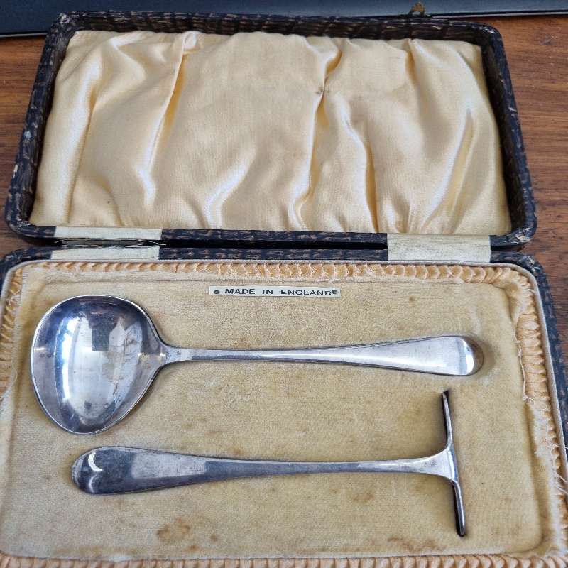 Vintage EPNS Christening Feeding set - Made in England