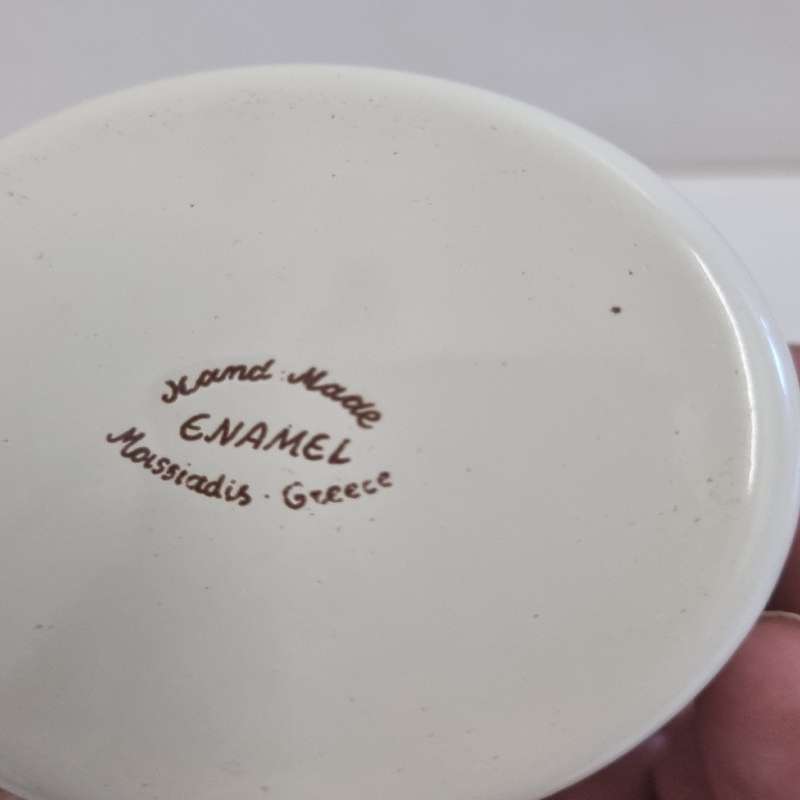 Moissiadis Greece Hand Made Enamel Cup