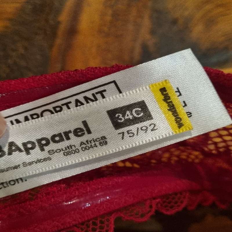 Red Strapless Wonderbra and Black Triumph Bra - Both Size 34C