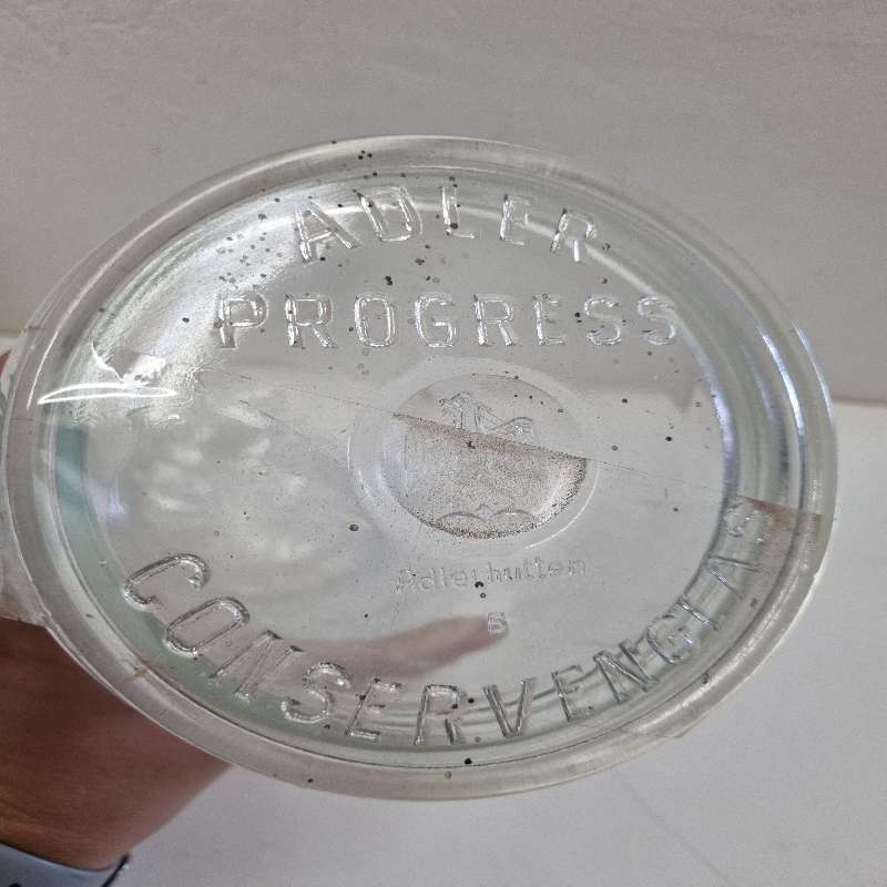 Vintage Glass Jar with lid - 1 1/2L Adler Progress Conservenglas