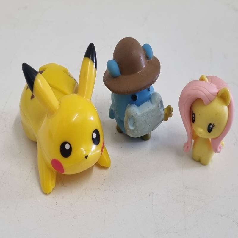 3 x Mini Collectible Toy figurines - Pokemon, Humphrey & My Little Pony