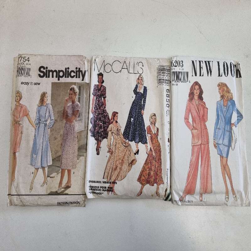 3 x Vintage Ladies Clothing Patterns